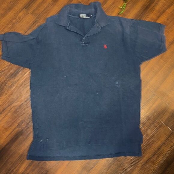 Mens Large Navy Blue Vintage Polo - Polo by Ralph Lauren Shirt - Short Sleeve - Picture 1 of 3